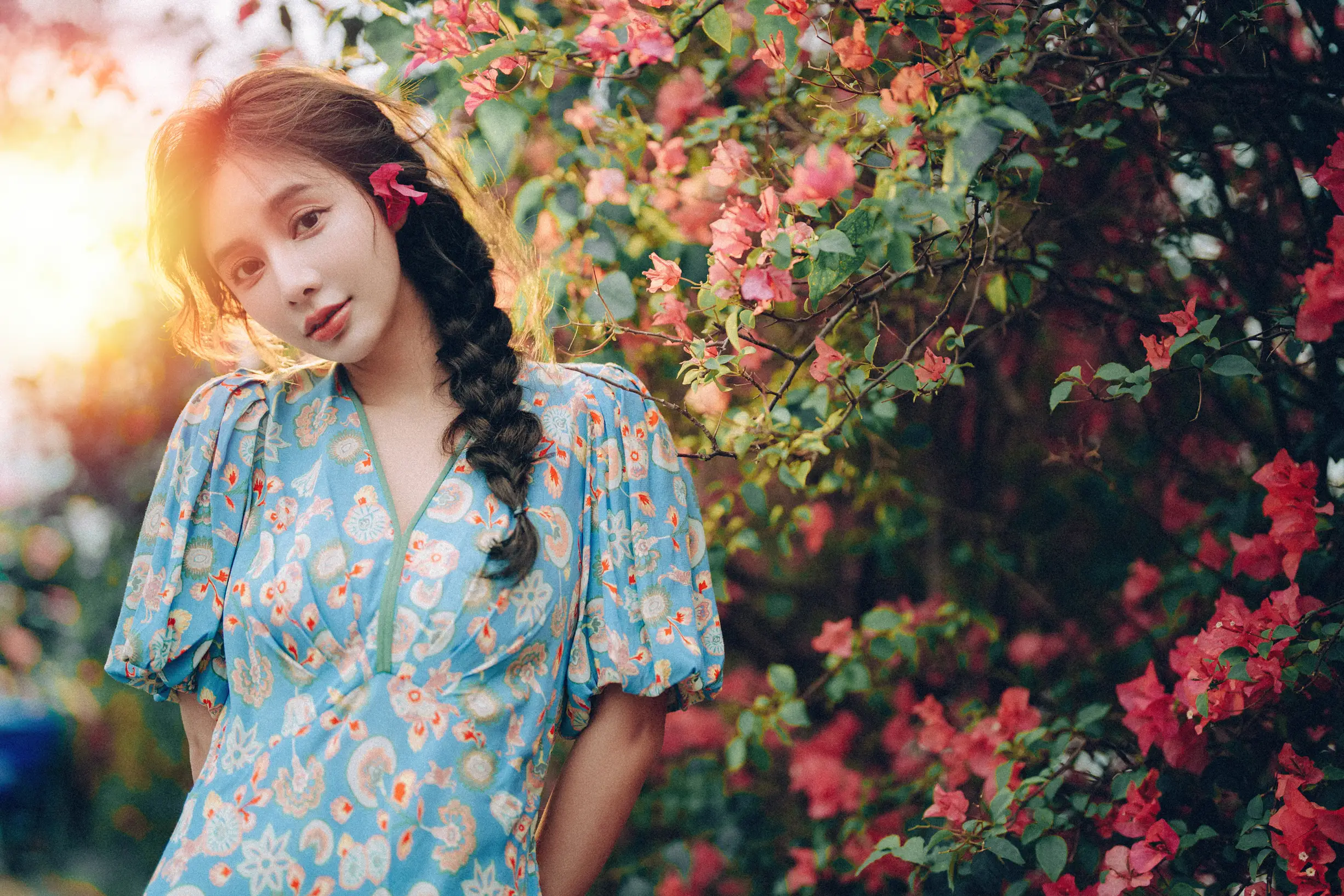 [YITUYU] 2022.06.25 Vol.1282 – Glowing hair, the goddess under the bougainvillea waterfall Classmate Shuwen#[55P]-3